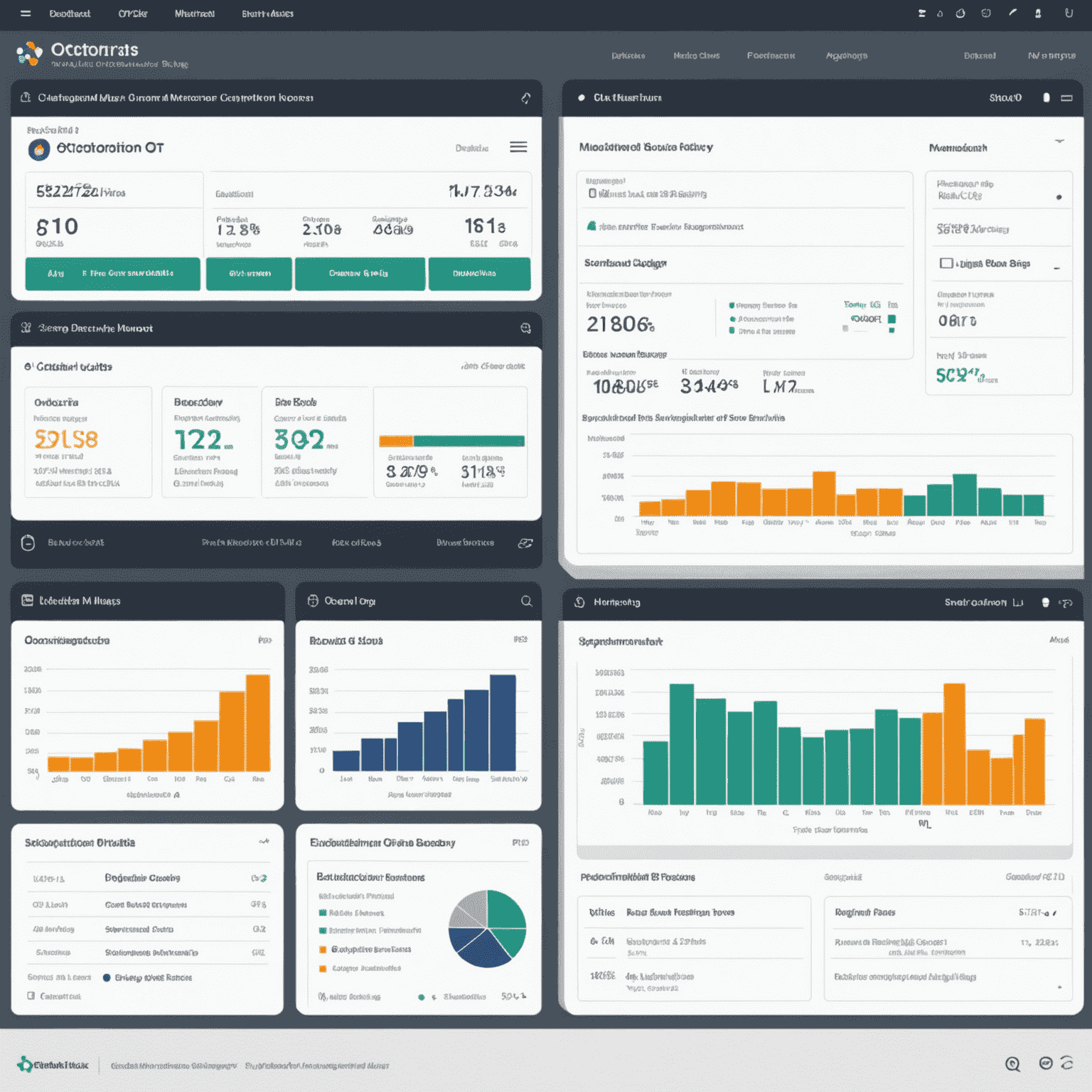 Interfaccia del Channel Manager di Octorate PMS che mostra un dashboard con grafici di occupazione, tariffe e prenotazioni su diverse piattaforme OTA. L'immagine evidenzia la facilità d'uso e l'efficienza nella gestione multi-canale per le strutture ricettive.