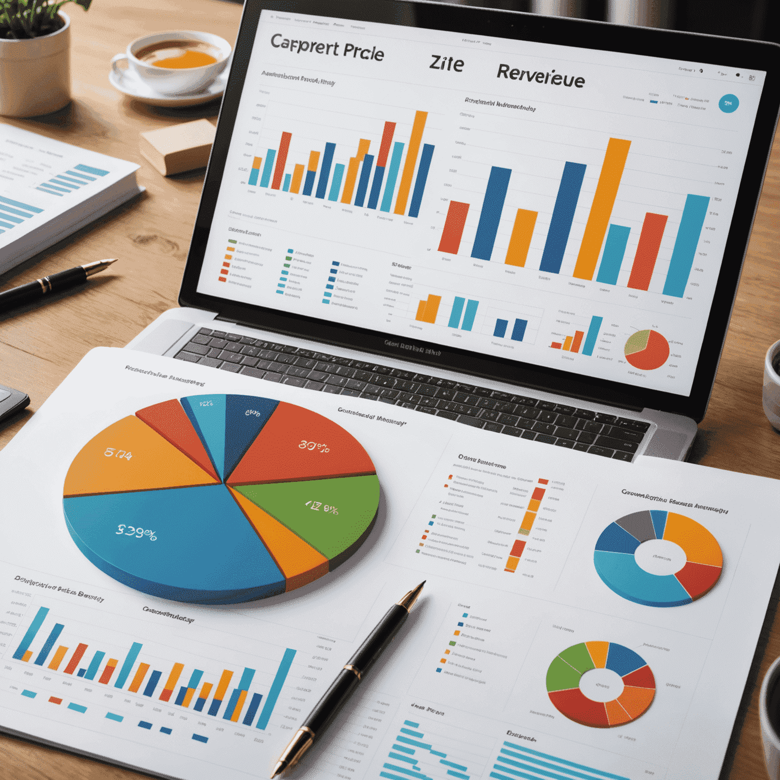 Immagine di grafici e dashboard che mostrano l'analisi dei prezzi e dei concorrenti per il Revenue Management