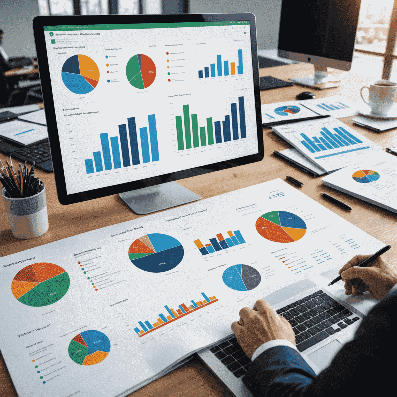 Immagine di dashboard personalizzabili e report finanziari dettagliati per l'analisi delle prestazioni della struttura